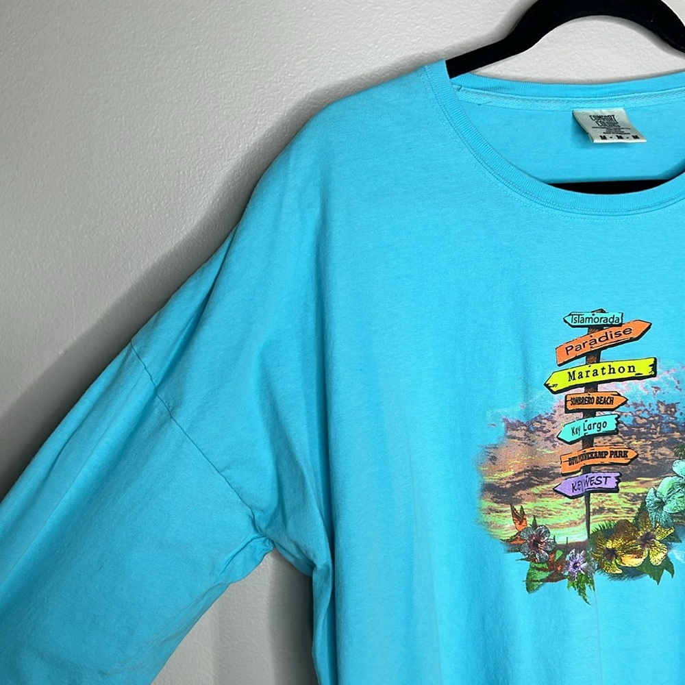 Key West The Keys Direction Sign 100% Cotton long sleeve tee size Medium - Picture 5 of 12